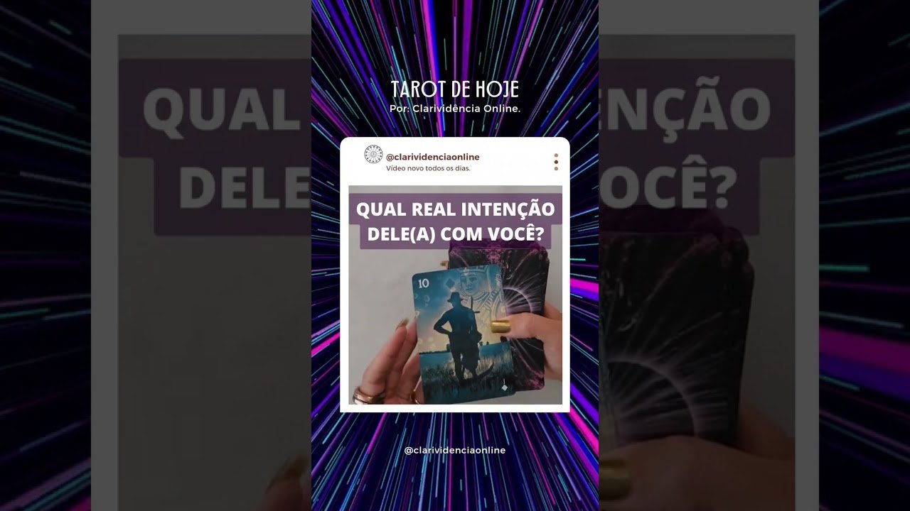 Read more about the article 🔮 QUAL REAL INTENÇÃO DELE(A) COM VOCÊ? ❤️ #SHORTS EM ALTA 🌟 TAROT DE HOJE!