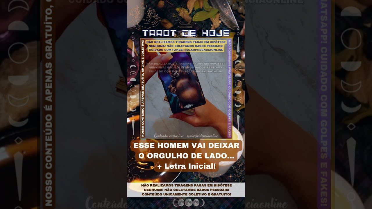 Read more about the article 🧑 ESSE HOMEM VAI DEIXAR O ORGULHO DE LADO  + LETRA INICIAL! 🌟 #TAROTHOJE #TAROT